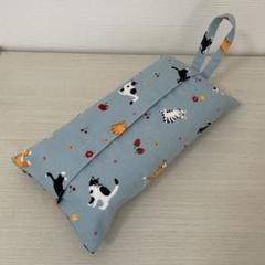 ねこ柄　ティッシュケース ハンドメイド　ティッシュカバー