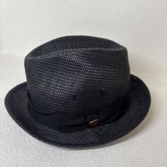 ブラックメンズ麦わら帽子