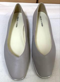 Odette e Odile グレー スクエアトゥパンプス 23.5cm - メルカリ