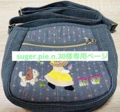 ★新作★スーちゃん＆いぬ＆ことり＊ショルダー中＊ハンドメイド＊ブルー・グレー系