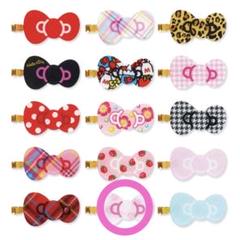 【限定】ハローキティ展 シークレット前髪クリップ りぼん　11個セット 限定】ハローキティ展 シークレット前髪クリップ りぼん 11個