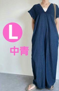 新品 しまむら Laxdantia シャーリングサロペット デニム ブルー L しまむら デニムシャーリングサロペット ブルー L - メルカリ
