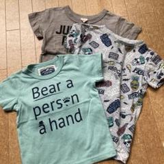 アースカラー　夏　男の子　100センチ　シャツ　半袖　３枚組