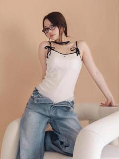 andmary ナビニットボディスーツ M_ | ニットボディスーツ オーガニックコットン×再生繊維混