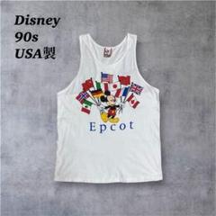 希少90sDisneyミッキータンクトップEPCOTアメリカ製ディズニー