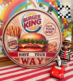 バーガーキング⑥ BURGER KING ブリキ看板　アメリカン雑貨　ダイナー