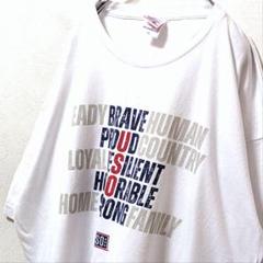 USA製 ベイサイド USO 英字ロゴ Tシャツ ホワイト 白 XL 古着