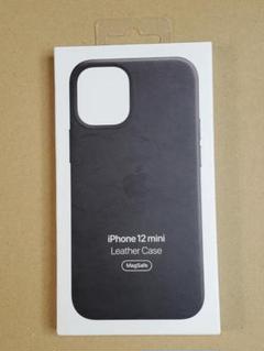 iPhone12 pro 128gb グラファイトSIMフリー純正レザーケース 開封品・未使用 純正 iPhone12 mini レザーケース ブラック 黒