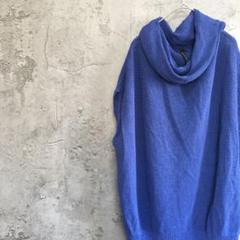 「Sarah Pacini サラパチーニ　青　ハイネック　ノースリーブ　ニット Sarah Pacini サラパチーニ 青 ハイネック ノースリーブ ニット