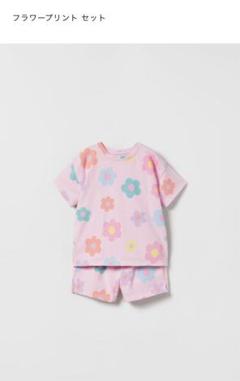 ZARA フラワープリントセットアップ　98cm