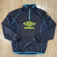 umbro アノラックパーカー ナイロン プリントロゴ 古着 黒 Lサイズ