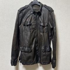 BACKLASH/レザーシャツ/Lサイズ/製品染め/M65タイプ/00s/初期 BACKLASH/レザーシャツ/Lサイズ/製品染め/M65タイプ/00s/初期