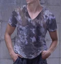 Salsation Wear V-Tshirt BROWN Tie-dye