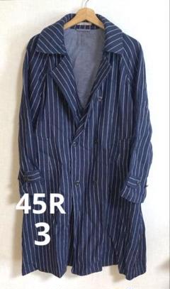 【45r 45rpm】リネン ラミー ジャケット インディゴ リボンベルト付き 45r 45rpm】リネン ラミー ジャケット インディゴ リボンベルト付き