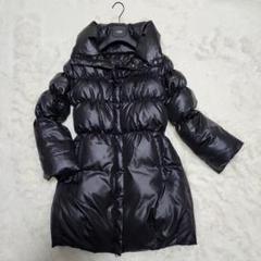 SOV.ビックカラービックリボンコクーンふかふかダウンコートブラック