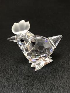 美品 可愛い!! SWAROVSKI スワロフスキー 小鳥 ブローチ 青