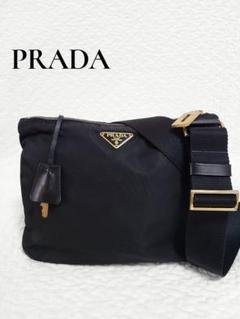 良品✨PRADA ショルダーバッグ サコッシュ 南京錠 ゴールド ナイロン 黒のサムネイル