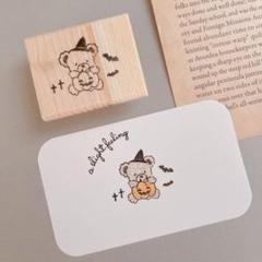 消しゴムはんこ　くまちゃんのハロウィンはんこのサムネイル