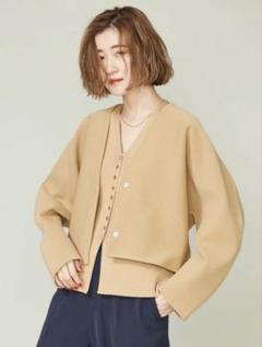 conte ミラノリブ　カーディガン　ベスト　セット conte ミラノリブ カーディガン ベスト セット - メルカリ
