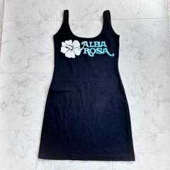 美品　アルバローザ デカロゴワンピース　ハイビスカス　y2k 平成レトロ　ギャル
