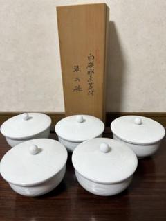 【人間国宝】井上萬二作 白磁笹絵 急須・湯呑蓋付きセット　しおり　共箱付き Yahoo!オークション -「井上萬二 湯呑」の落札相場・落札価格
