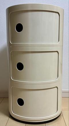 カルテルKartell社製スツール！コンポニビリ　３段タイプ！訳あり美品！ カルテル 収納ケース コンポニビリ ラウンドエレメント ハイ