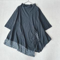 未使用級✨センソユニコ　芽風　水玉　カットソーチュニック　変形　切替ドッキング 未使用級✨センソユニコ 芽風 水玉 カットソーチュニック 変形