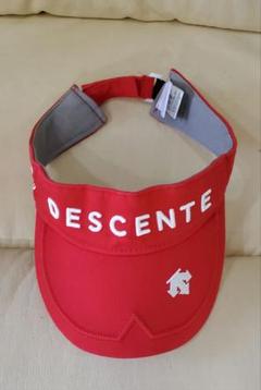 DESCENTE 赤 バイザー 調整可能