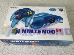 Nintendo64 クリアブルー本体 説明書、箱付き