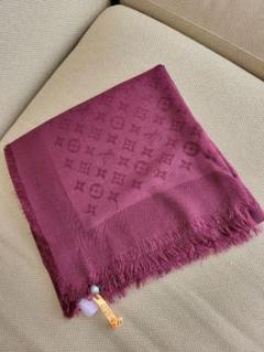 ❣️A2384 ルイヴィトン 迷彩柄ロゴ シースルー カシミア×シルク