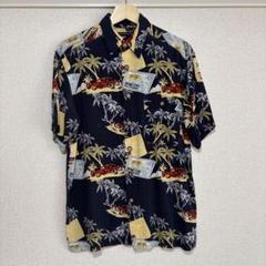 Knights bridge アロハシャツ　アメリカ古着　M ネイビー
