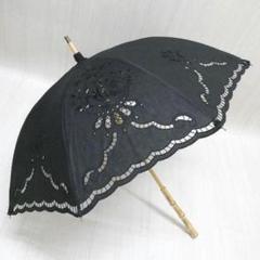 KEITAMARUYAMA ケイタマルヤマ 刺繍 レース 日傘 長傘 ブラック KEITAMARUYAMA ケイタマルヤマ 刺繍 レース 日傘 長傘 ブラック