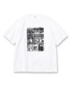 タケオキクチ　【プリントT】アップリケ フォトプリント Tシャツ