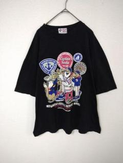 キャプテンサンタ　Tシャツ　メンズXL　黒色　前後プリント　綿100％　韓国製