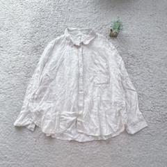 【H&M】ナチュラルリネンシャツ 長袖 シンプル ポケット 羽織り春夏秋 XL