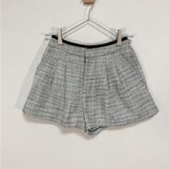 ツイードショートパンツ 白黒