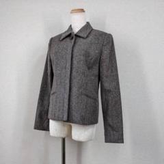 【ヨンドシー】ジャケット　４℃　ピーコート　グレー　M　比翼　ウール　美品