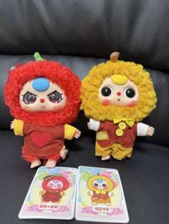 BabyThreフルーツ,ドリアンといちごキャラクター ぬいぐるみ 2体セット BabyThreフルーツ,ドリアンといちごキャラクター ぬいぐるみ 2体