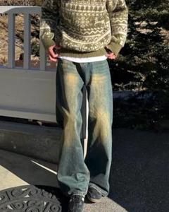 yolo  ブラックストレートウォッシュデニム ⭐︎たくま様専用⭐︎yolo ブラックストレートウォッシュデニムM