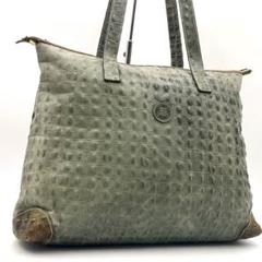 FENDI フェンディ クロコ型押しレザー トートバッグ 大容量 バイカラー FENDI フェンディ クロコ型押しレザー トートバッグ 大容量 バイ