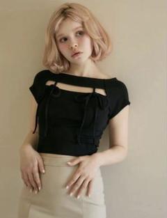 andmary アンドマリー Bebe ribbon tops ベージュ 夏 超安い ANDMARY】Bebe ribbon tops トップス - トップス