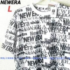 新品 L ニューエラ クール ドライ Tシャツ AP 総柄 吸汗速乾 WH