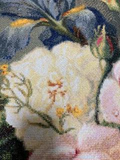 花　花瓶　十字刺繍　クロススティック　完成品