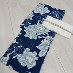 新品☆呉服屋♪吸水速乾！清楚な芍薬 スレンダー夏着物 浴衣3点