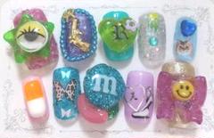 NAIL No.♥️264 ジェルネイル ピープス 3D 病みかわ 現品