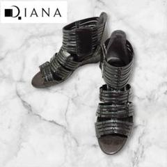DIANA ダイアナ　オープントゥサンダル　ブラック　黒　23.5㎝
