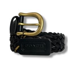 COACH ブラックレザーベルト 未使用品 COACH - COACH(コーチ) ベルト - 黒×ゴールド レザーの通販 by
