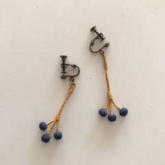 作家 1点もの 木の実 刺繍糸 イヤリング 鎌倉 木木