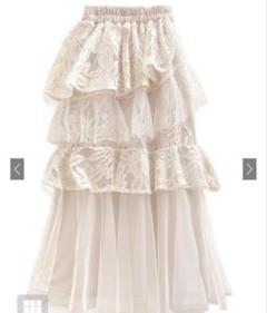 GRL レースチュールティアードスカート[nh132] 完売品