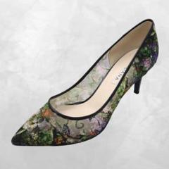 美品　ダイアナ 絵画 花柄 チュール 刺繍 スクエアトゥ メッシュ M23.5 2025年最新】絵画シリーズ ダイアナの人気アイテム - メルカリ